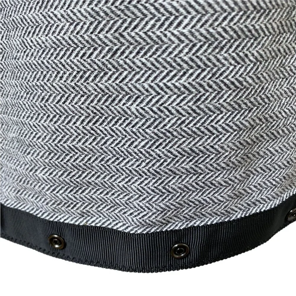 LULULEMON Vinyasa Scarf Gray Herringbone Knit Snap Close 26